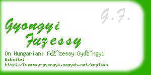 gyongyi fuzessy business card